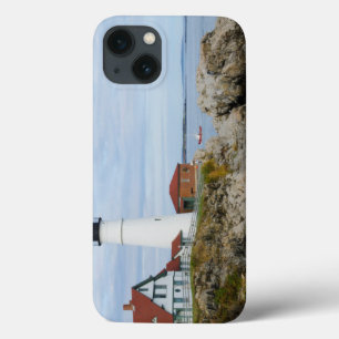 Leuchtturm Portland Headlight auf felsigem Ufer iPhone 13 Hülle