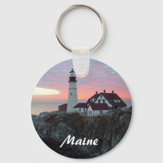 Leuchtturm Portland Headlight im Maine-Schlüsselan Schlüsselanhänger