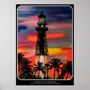 "Leuchtturm-Punkt Florida, Leuchtturm-Pop!" Poster