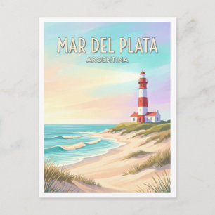 Leuchtturm Punta Mogotes Mar del Plata Argentinien Postkarte