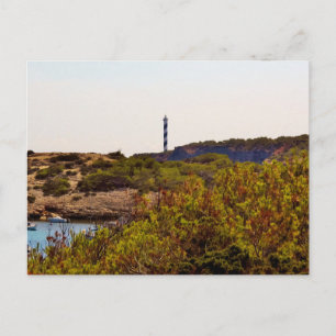 Leuchtturm Punta Moscarter Portinatx Ibiza Postkarte