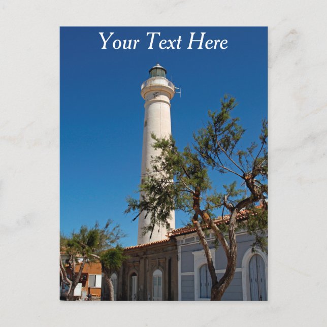 Leuchtturm Punta Secca, Sizilien, Italien Postkarte (Vorderseite)