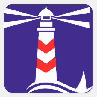 Leuchtturm Quadratischer Aufkleber