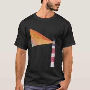 Leuchtturm Regenbogen Pop Kultur Surf Skate Retro T-Shirt