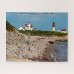 Leuchtturm Rhode Island.Weihnachtsgrüße