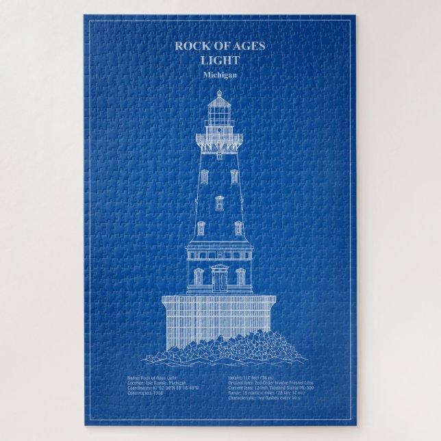 Leuchtturm Rock of Ages - Michigan - AD (Vertikal)