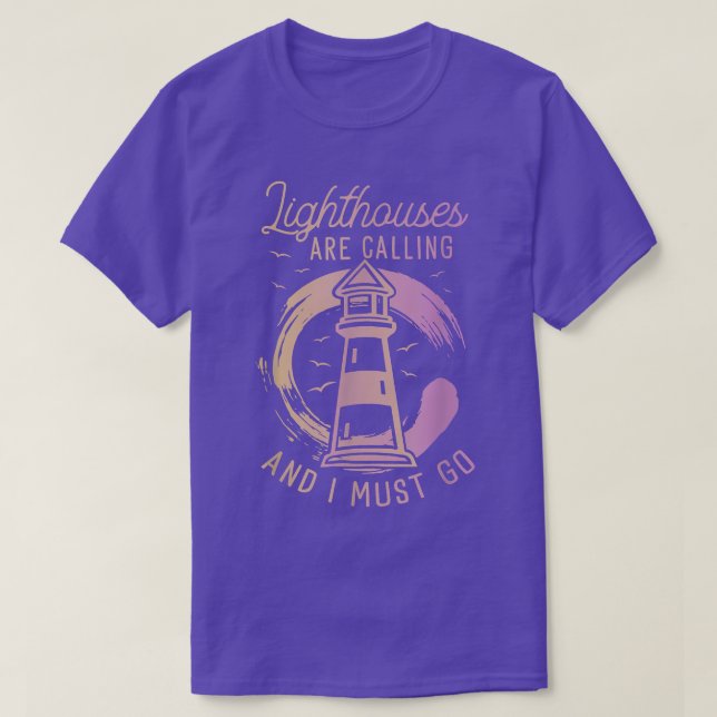 Leuchtturm rufen an und ich muss funny Lighthouse  T-Shirt (Design vorne)