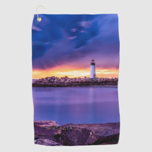 Leuchtturm Santa Cruz, Kalifornien Golfhandtuch