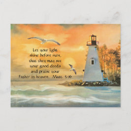 Leuchtturm Seagulls Christliche Bibel Verse Postka Postkarte