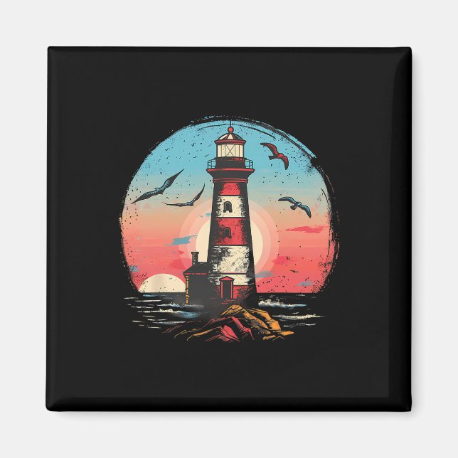 Leuchtturm Seaside House Sailing Sea Boating Light Magnet (Vorne)