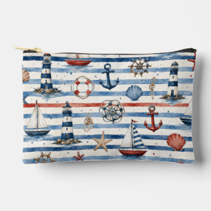 Leuchtturm-Segelboot-Anker-Strand-Design Zubehörtasche