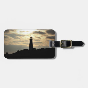 Leuchtturm-Silhouette Gepäckanhänger