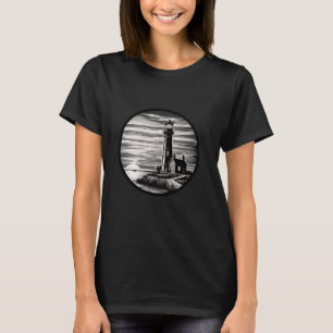 Leuchtturm Sommer Sonnenuntergang Schifffahrtsgese T-Shirt