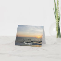 Leuchtturm Sonnenaufgang Dankeschön Karte