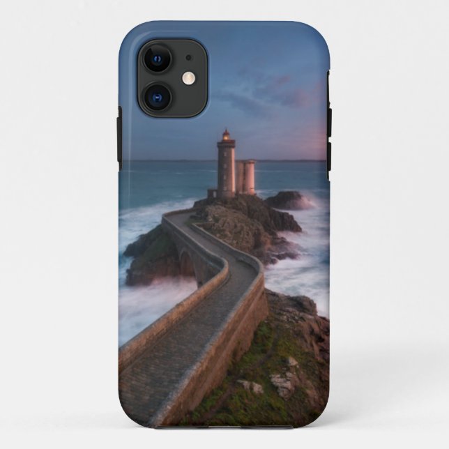 Leuchtturm-Sonnenuntergang Plouzané | Finistère, Case-Mate iPhone Hülle (Rückseite)