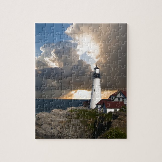 Leuchtturm-Sonnenuntergang: Portsmouth, (Vertikal)