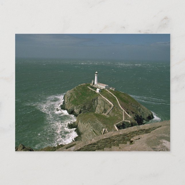 Leuchtturm, South Stack, Anglessy, Nord-Wales Postkarte (Vorderseite)