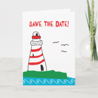 Leuchtturm Speichern Sie die Datumskarten