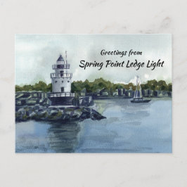 Leuchtturm Spring Point Ledge Maine Ocean Postkarte