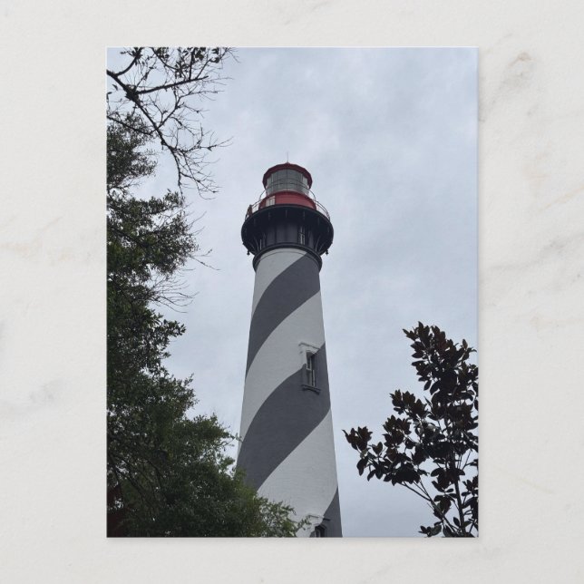 Leuchtturm St. Augustine Florida Postkarte (Vorderseite)