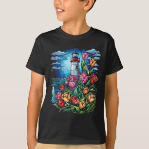 Leuchtturm Strandhaus Segeln Booten Meer Licht T-Shirt