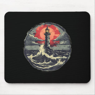 Leuchtturm Strandhaus Segeln Bootfahren Meer Licht Mousepad