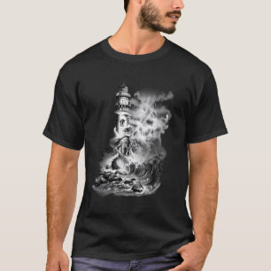 Leuchtturm Strandhaus Segeln Meer Bootfahren Licht T-Shirt