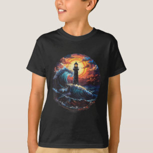 Leuchtturm Strandhaus Segeln Meer Bootfahren Licht T-Shirt