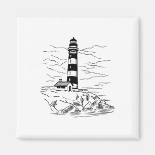 Leuchtturm Strandhaus Segeln Meer Strand Bootfahre Magnet