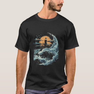 Leuchtturm Strandhaus Segeln Strand Meer Licht H T-Shirt