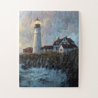 Leuchtturm strukturierte Ölgemälde