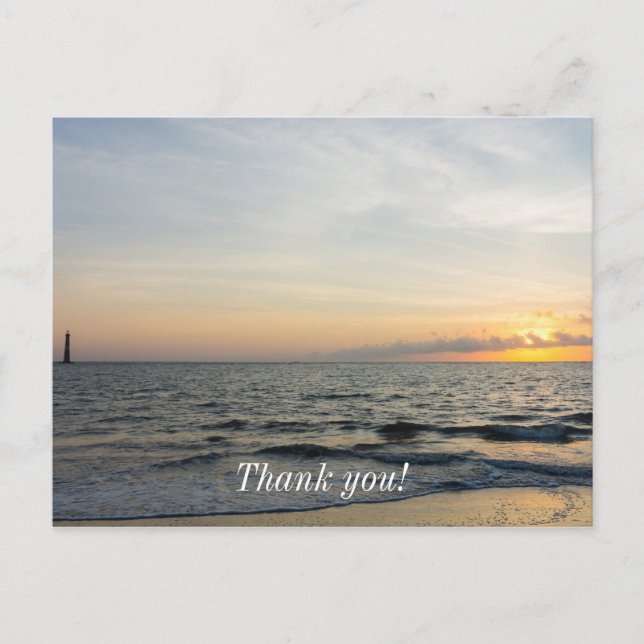 Leuchtturm Sunrise Postkarte (Vorderseite)