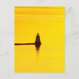 Leuchtturm Sunset Postkarte