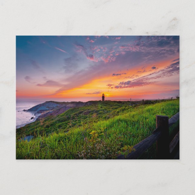 Leuchtturm Sunset Postkarte (Vorderseite)