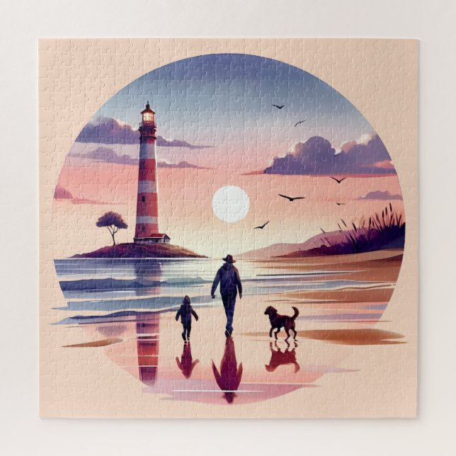 Leuchtturm Sunset Walk Coastal Szene (Vertikal)