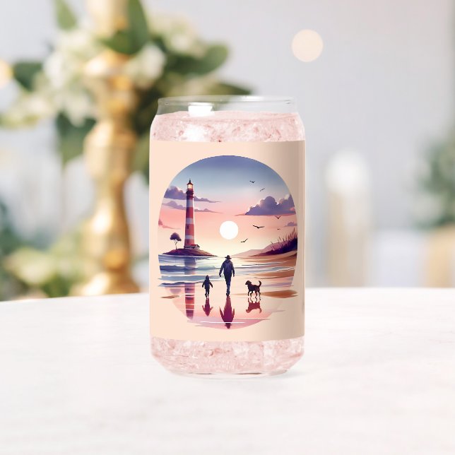 Leuchtturm Sunset Walk Coastal Szene Dosenglas (Insitu (Hochzeit))