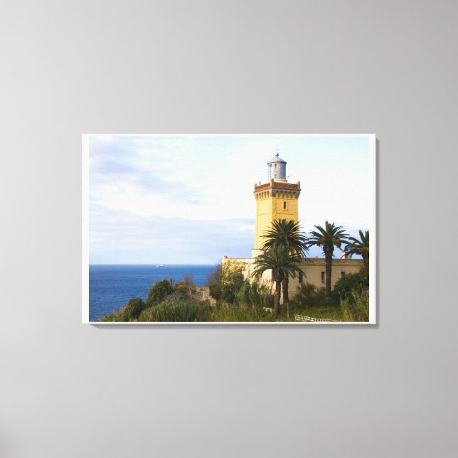 Leuchtturm Tangier Marokko am Cap Spartel Leinwanddruck (Vorderseite)