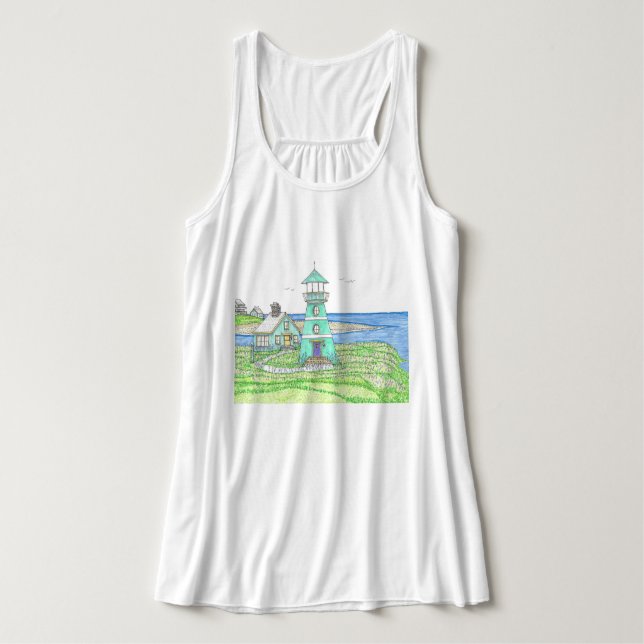 Leuchtturm-Tank Tank Top (Design Vorderseite)