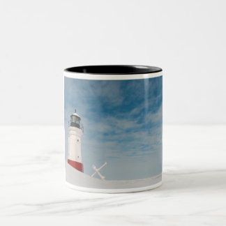 Leuchtturm-Tasse Zweifarbige Tasse