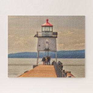 Leuchtturm Two Harbors Minnesota am Lake Superior