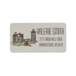 Leuchtturm-u. Wächter-Haus Adressaufkleber