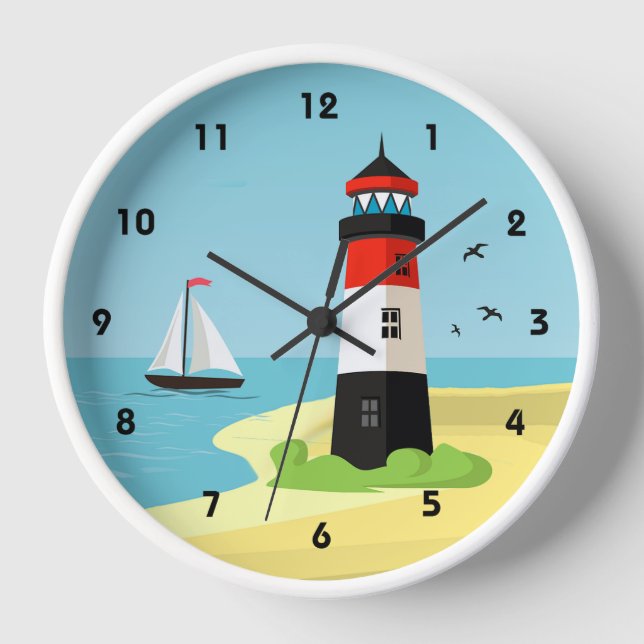 Leuchtturm-Uhr Uhr (Vorderseite)