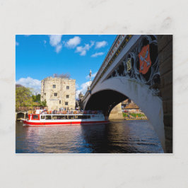 Leuchtturm und Brücke York Postkarte