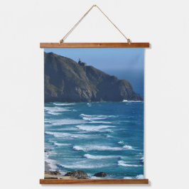 Leuchtturm und Meer Wandteppich Mit Holzrahmen