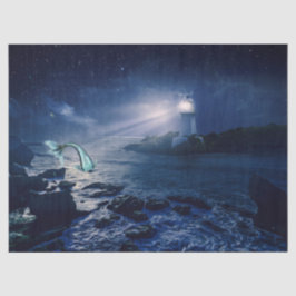 Leuchtturm und Mermaid-Tissue Seidenpapier