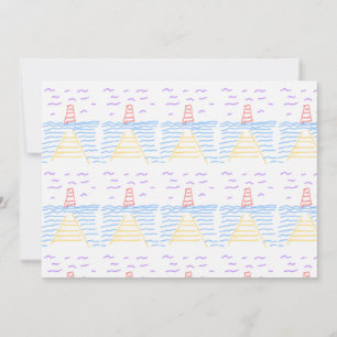 Leuchtturm und Pier Flat Danke Karte