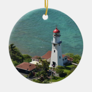 Leuchtturm-Verzierung mit inspirierend Zitat Keramikornament