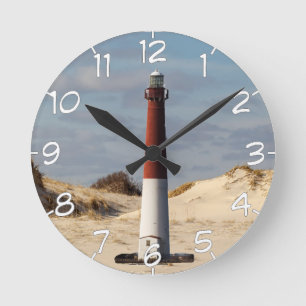 Leuchtturm von Barnegat Runde Wanduhr