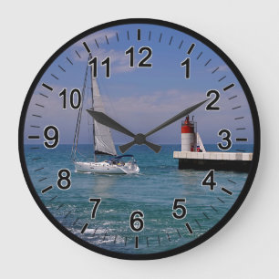 Leuchtturm von Capbreton in Frankreich Große Wanduhr