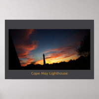 Leuchtturm von Cape May Sonnenuntergang Poster